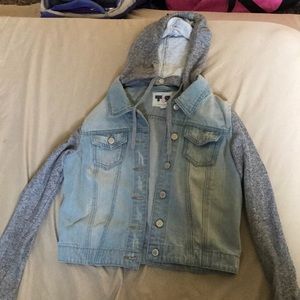 Charlotte Russe Jean jacket sweatshirt